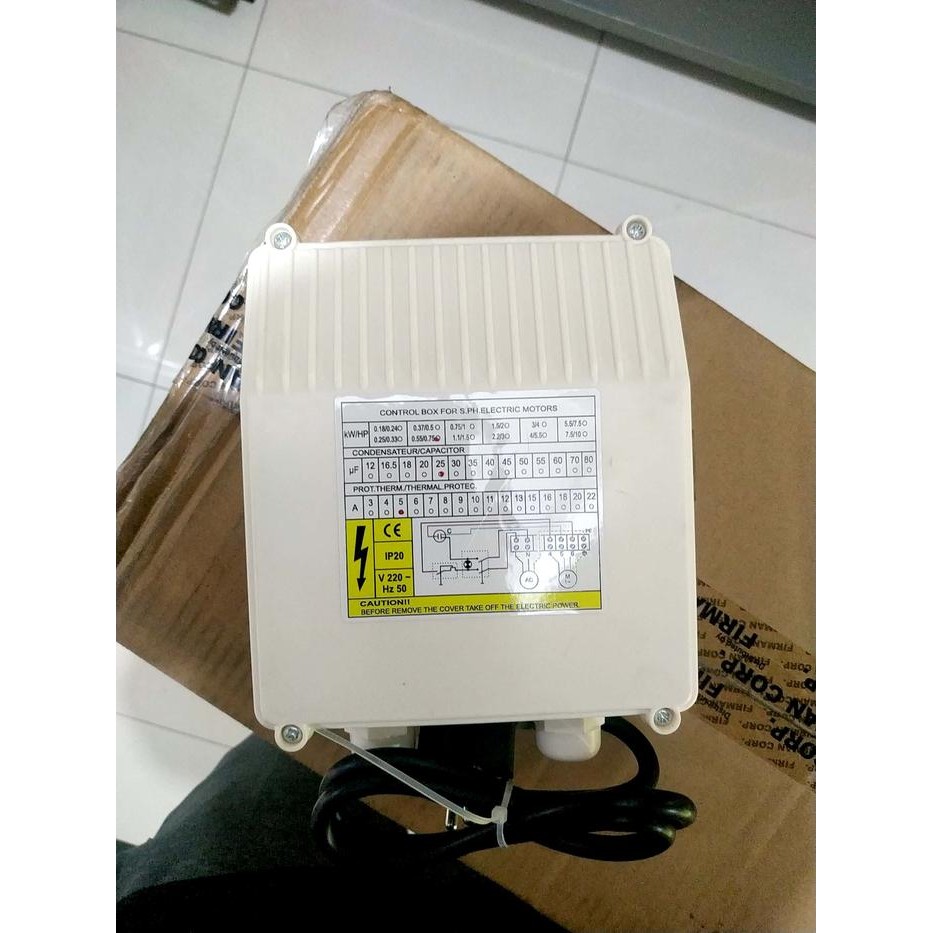 '+'+'+'+] Control box pompa submersible Firman 0,75HP / 0,55KW / 25UF