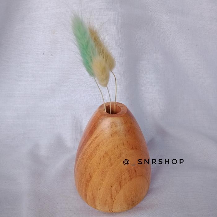 vas Bunga kayu Mahoni/Vas Aesthetic