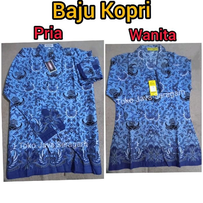 Baju Seragam Kopri Batik Dinas PNS Laki-laki Perempuan Korpri Merk Karya Saputra Hamdan Hadi