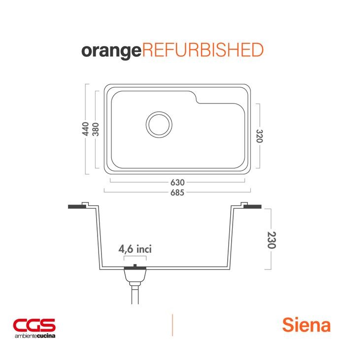 Hot Sale Kitchen Sink Stainless Steel - Cgs Siena