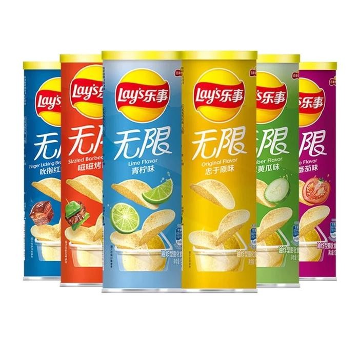 ORIGINAL LAYS Potato Chips Kaleng Keripik Kentang Import Snack Ringan Kemasan 104gr