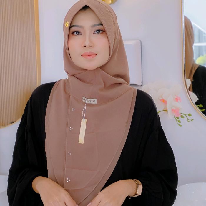 Sedia Anindya - Ayyuby Hijab Instan Marijen Hodie Softpad Anthem Ceruty Babydoll Jilbab/Kerudung