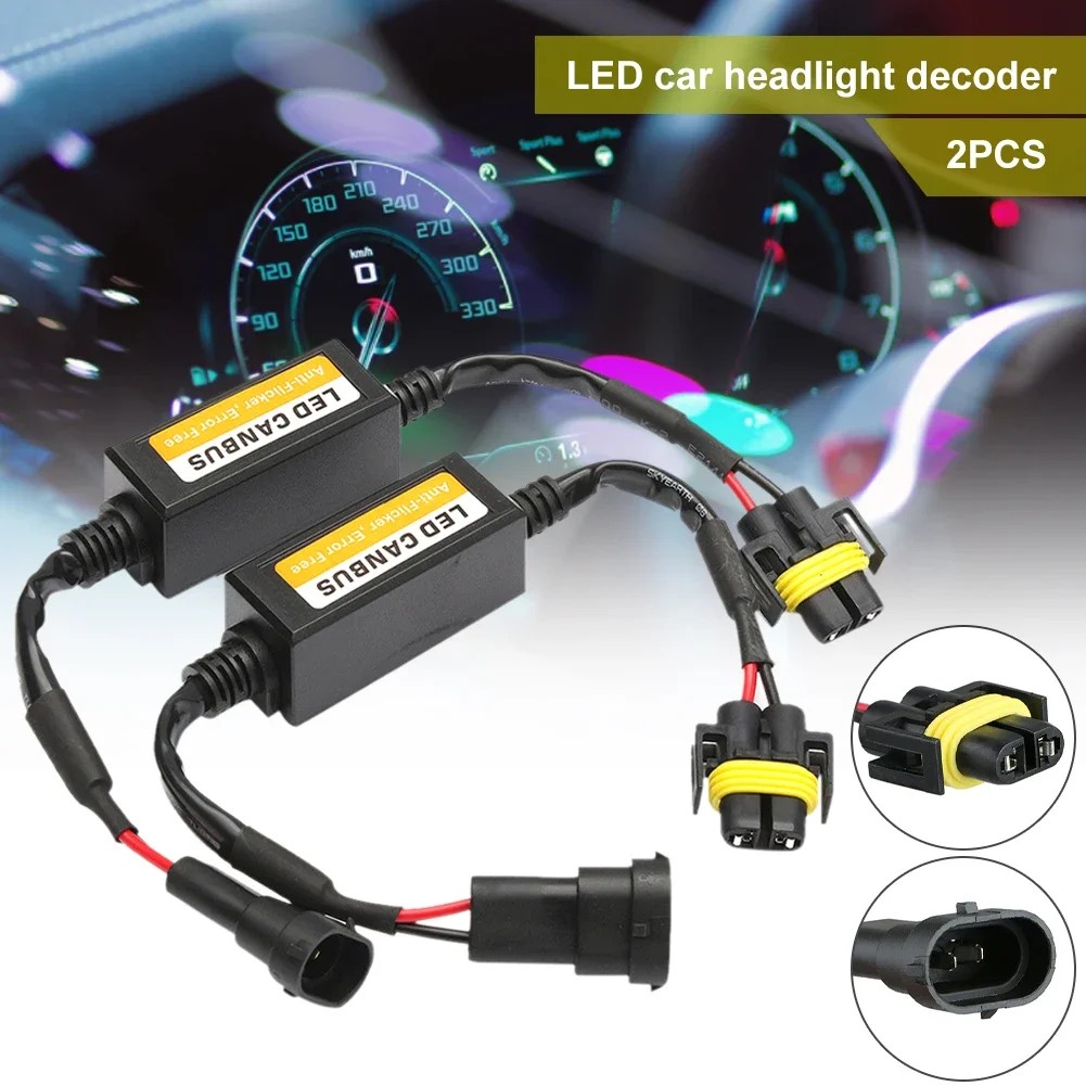 1-4pcs LED Canbus Decoder Adapter For H1 H4 H7 H11 9005 9006 9012 Anti-Flicker Harness Bulbs Resisto