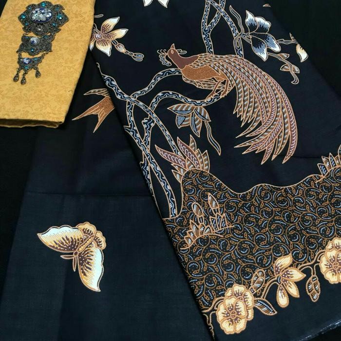 Kain batik katun halus unggul jaya h santoso motif Hitam manis 371