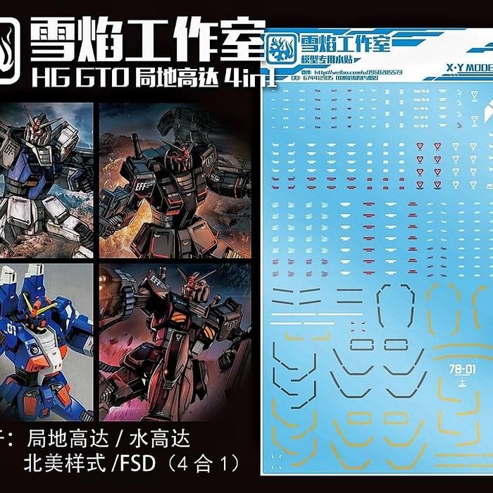 HG Gundam Local Type / Gundam Marine Type / Gundam FSD WATER DECAL