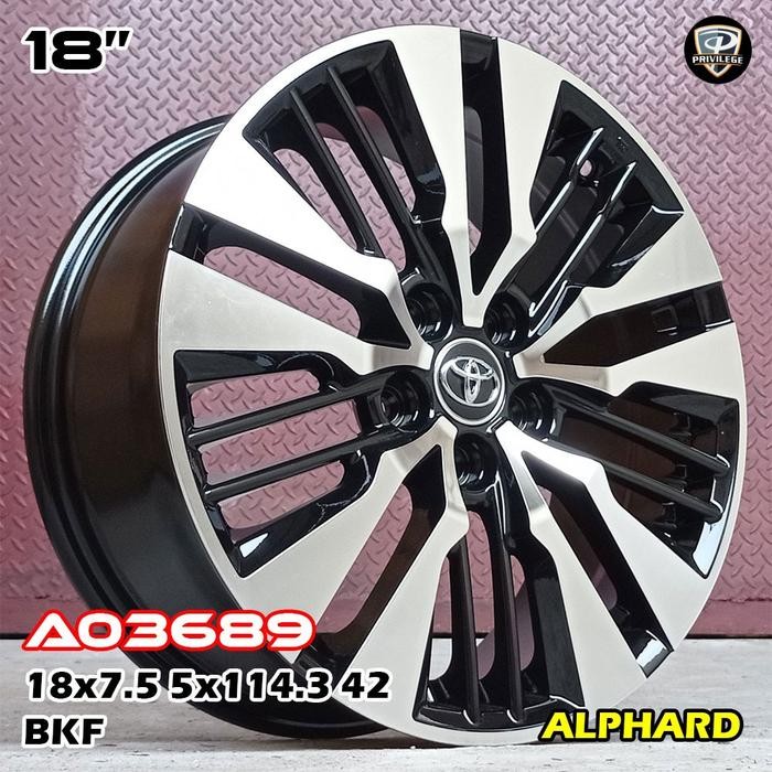 Velg AO3689 Ring 18 PCD 5x114.3 Mobil OEM TOYOTA ALPHARD Surabaya