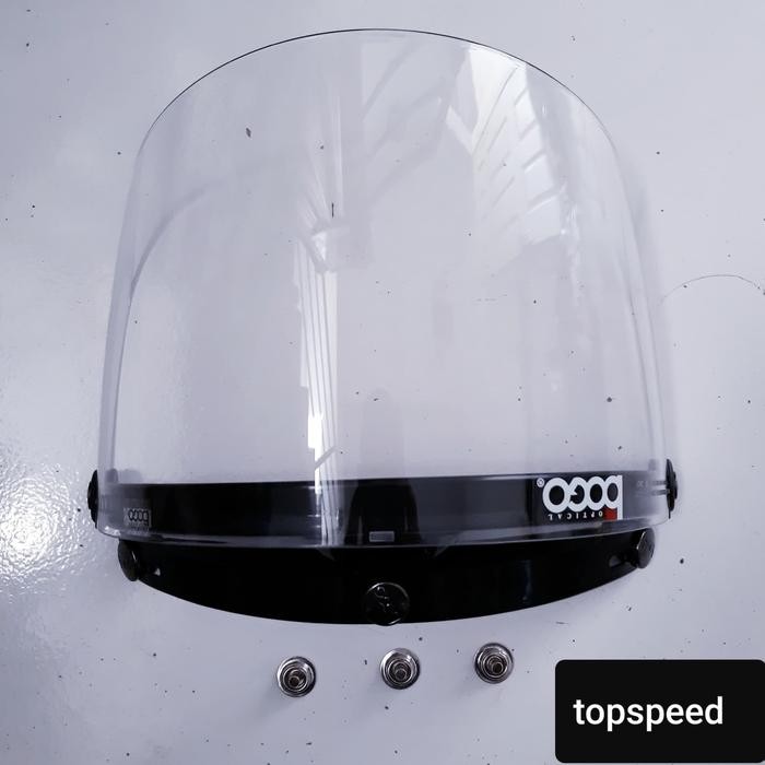 Kaca bogo kaca helm bogo flat ori plus kancing bogo