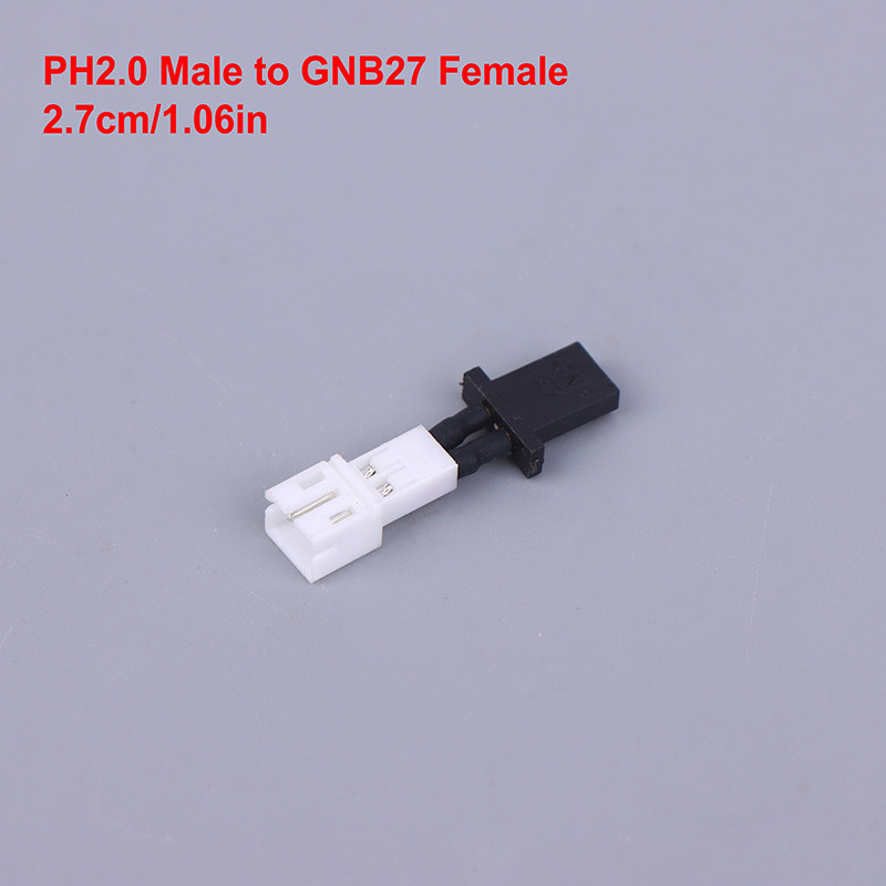IMPORT 1PCS PH2.0 To BT2.0 GNB27 Male Female Connector Head For RC Airplane Drone Short 1S Hollow