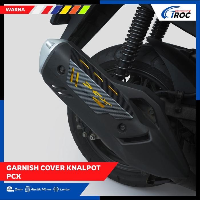 COVER GARNISH KNALPOT PCX 160 AKSESORIS PCX 160 TUTUP KNALPOT YAMAHA PCX NEW MUFFLER HONDA PCX