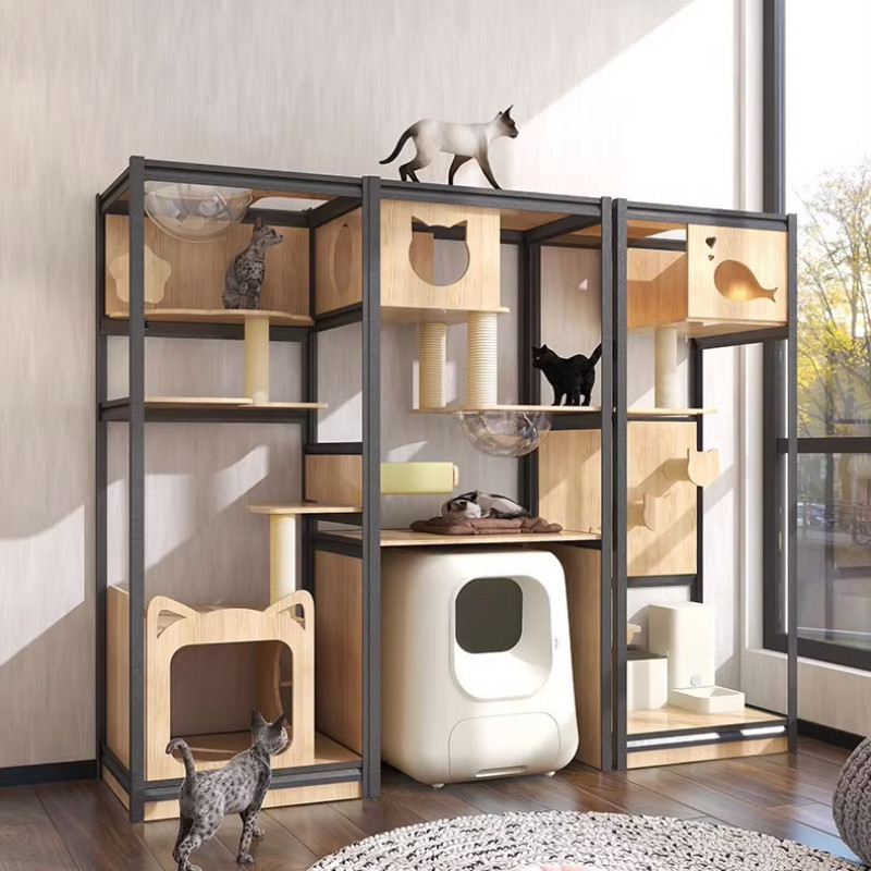 Cat Scratcher Tower with Hammock, Training Supplies, Park Tower, Scrapers, Wall Climbing Set, Playgr