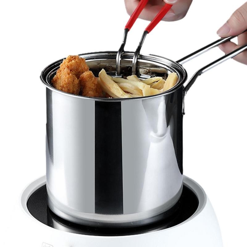 Deep Fryer Pot Stainless Steel Deep Fryer With Frying Basket Tempura Fryer Pan Chicken Fried Chicken
