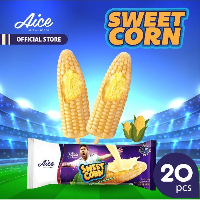 r05n- Paket Aice Ice Cream Sweet Corn Es Krim (Isi 20 Pcs)