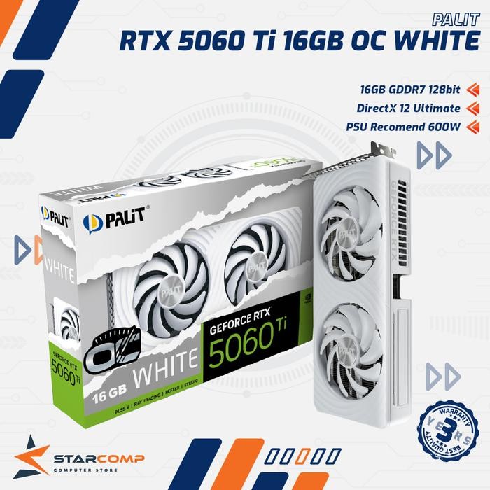 Palit GeForce RTX 5060 Ti White OC 16GB GDDR7