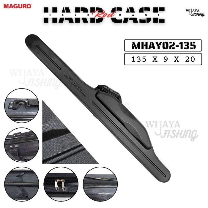 WF Tas Joran Tas Pancing Koper Travelling MAGURO Hard Rod Case 125 135 155 Black ABS Hard Shells