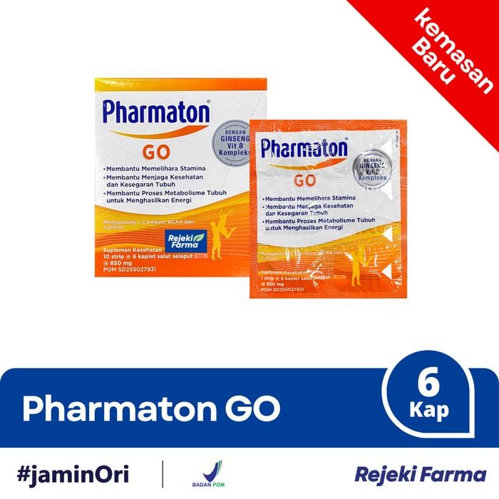 ORIGINAL Pharmaton GO 1 strip isi 6 Tablet - denan Gingseng dan B Kompleks Pharmaton Formula Vit