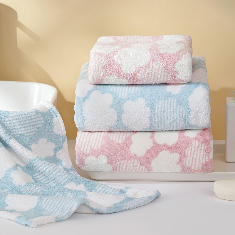 Large Coral Velvet Dry Hair Towel Microfiber Swimming Hand Bath Towel Set Bathroom Towel Microfiber 