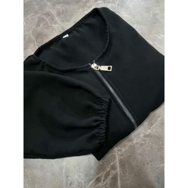 KirimCpT- Abaya Hitam Gamis Turkey Zephy Ziper Yaman By Bungashop245 Muslim Turki Dress Arab