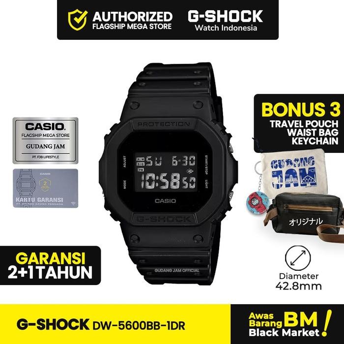rv45- G-Shock Gshock Dw-5600Bb-1Dr Dw-5600Bb Dw-5600 Dw5600Bb Dw 5600Bb Hitam Jam Watches