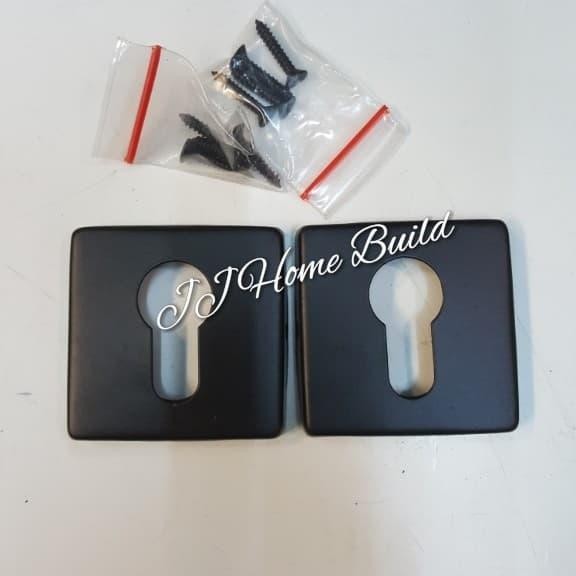 Kunci Pintu Ring Cover/Penutup Lubang Pintu/ Ring Kunci Kotak Hitam