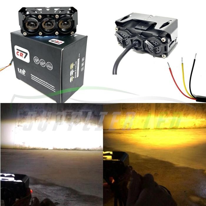 BERKUALITAS Lampu Tembak Sorot LED 3 MATA CR7