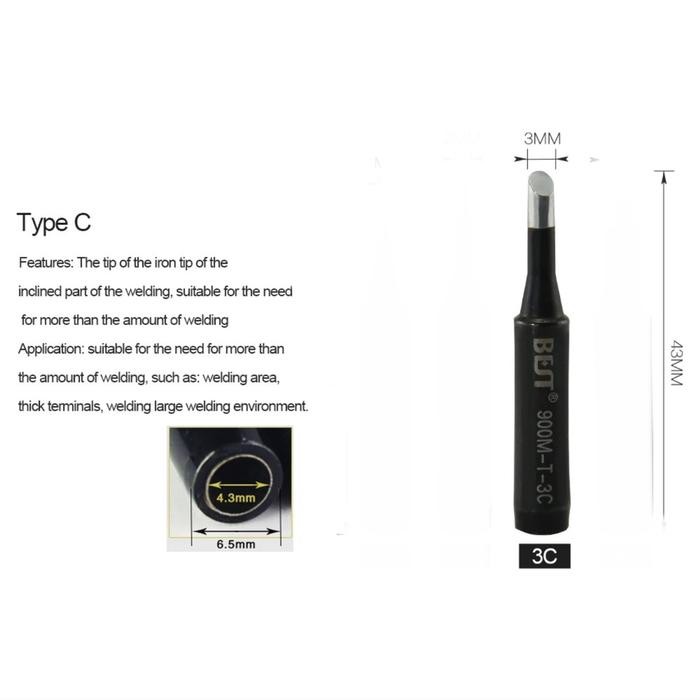 Import BST-900M-T 3C Mata Solder Bebas Timbal Tip Lead Free Soldering Iron Tip Soldering Iron Tip