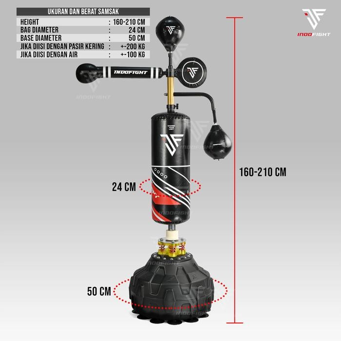 Samsak Berdiri Reflek Bar Boxing Speed Ball Indofight Samsak Tinju Boxing Muay Thai Indofight Promo