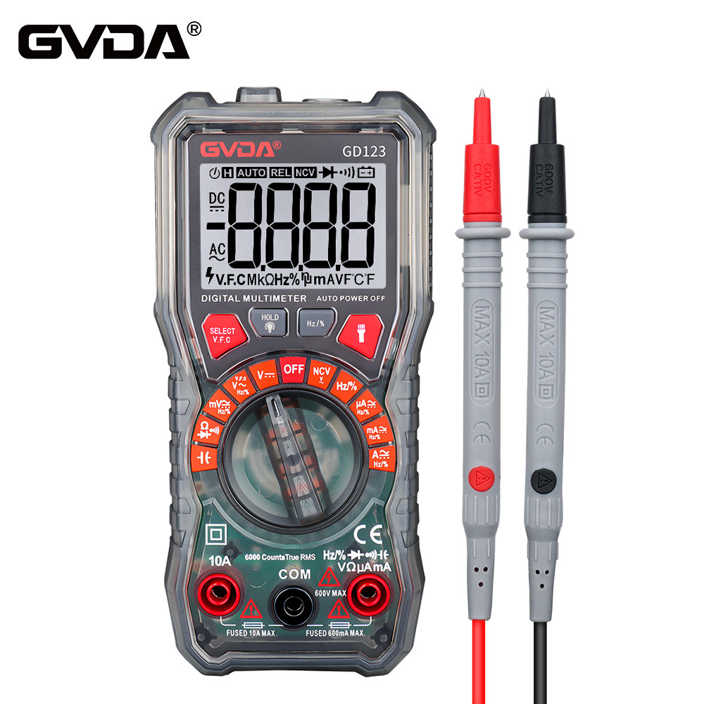 Gvda Digital Multimeter With Backlight Display Resistance Meter Ac Dc Voltage Tester Professional