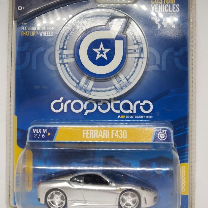 HOT WHEELS HOTWHEELS DROPSTARS FERRARI F430 BAN KARET SILVE SUPER RARE