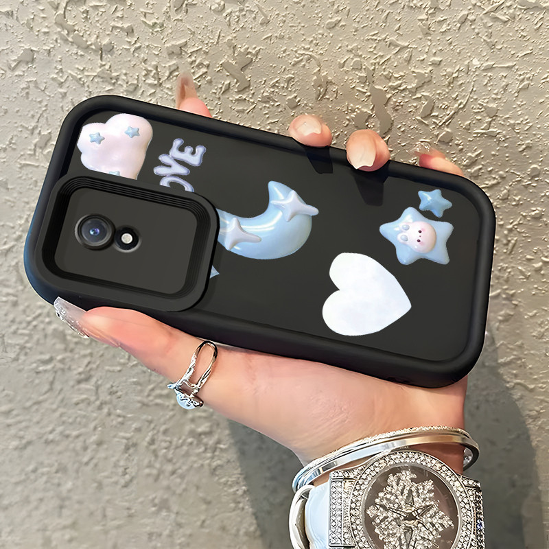 Casing Hp Untuk VIVO Y02 VIVO Y02A VIVO Y02T Case Bulan biru dan bintang Cair Rasa Cover Softcase Si