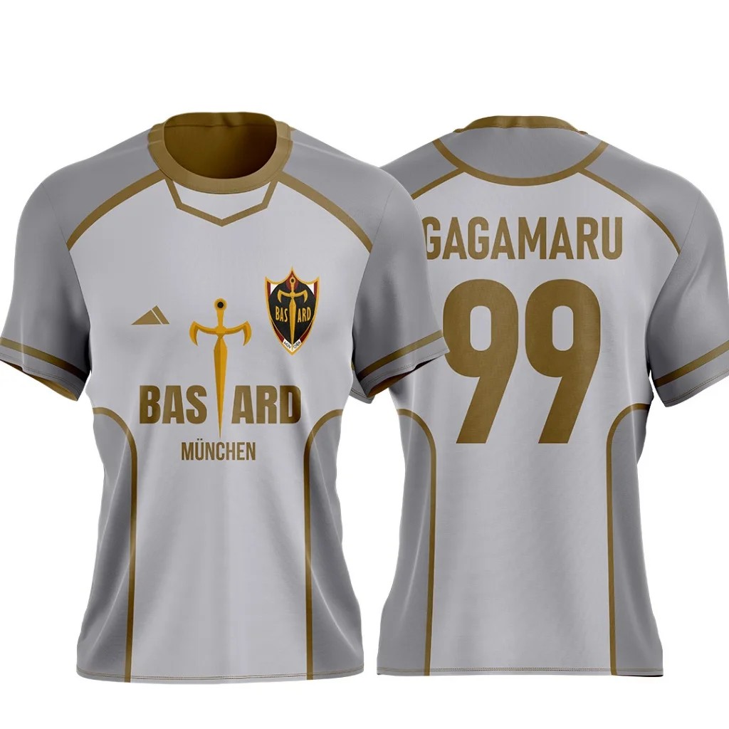 Custom T-Shirt Bastard Mnchen 99 Gagamaru And Characters - Blue Lock Anime Summer Overszied Casual