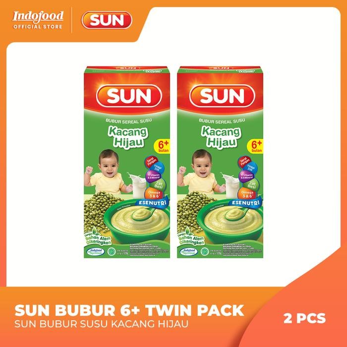 n1bu- 2 Pcs - Sun Bubur Bayi 6+ Kacang Hijau Box 120 Gr