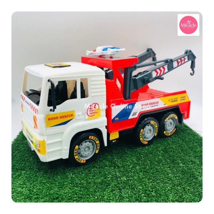 Ready Mainan Mobil Truk Derek Besar / Mainan derek mobil truk besar new