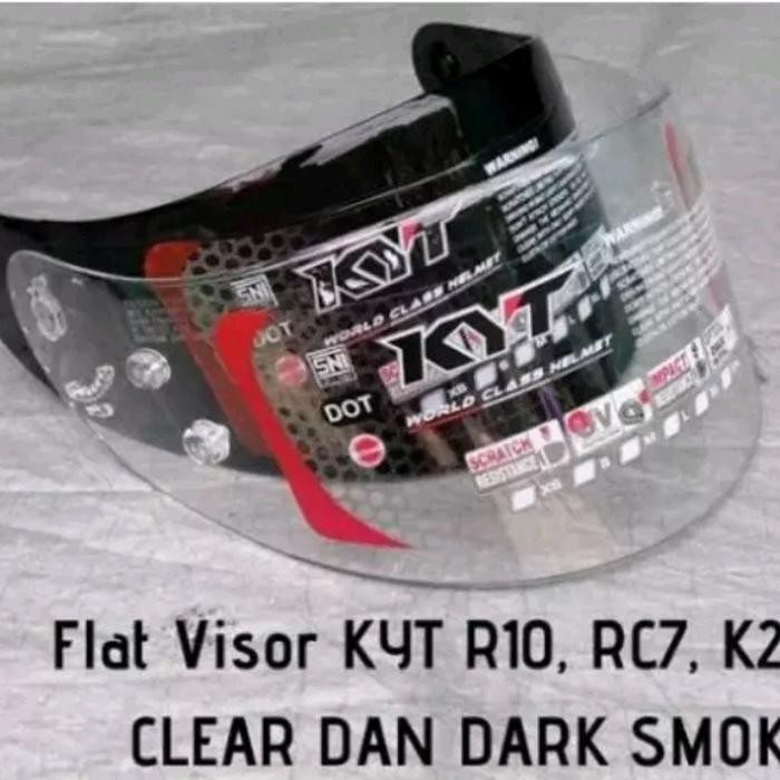 Kaca Flat Visor Helm KYT RC7 R10 K2Rider Original KYT Pinlock