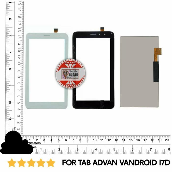 1 Set Lcd + Touchscreen Tab Advan Vandroid I7D 4G Lte Tablet Layar Ori Tbk