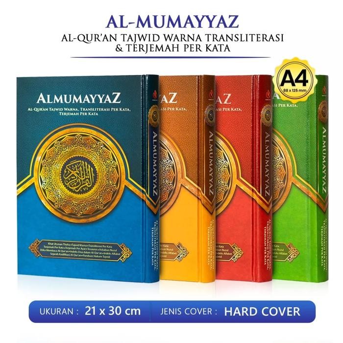 Al Quran Al Mumayyaz A4, Tajwid Warna Transliterasi Per Kata Dan Terjemah Per Kata Khat Utsman Thaha