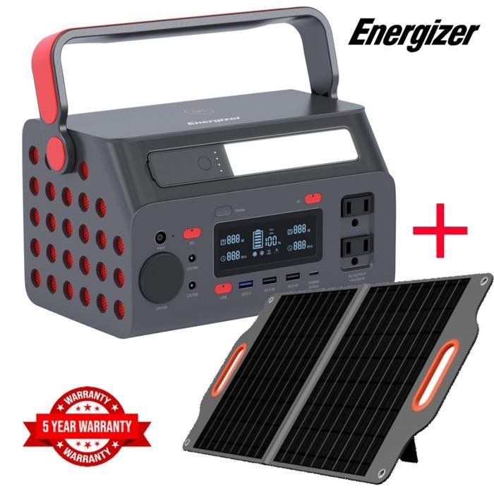TERBARU Energizer Portable 300W Power Station + Solar Panel tenaga surya Camping overland campervan