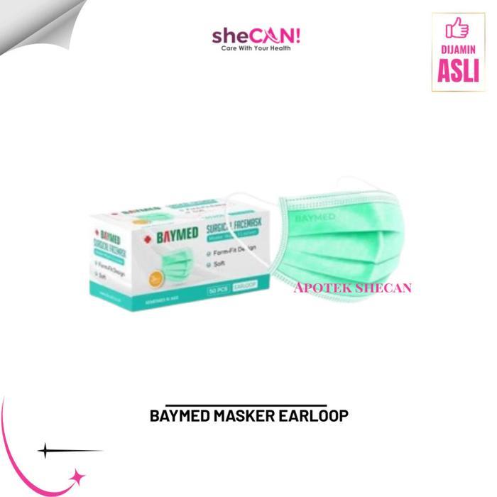 (EARLOOP) - BAYMED MASKER EARLOOP CANTOL Medis // SURGICAL Mask Earloop 50pcs