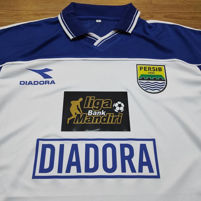 Jersey Persib Liga Bank Mandiri Away Logo Timbul Terbaru 
