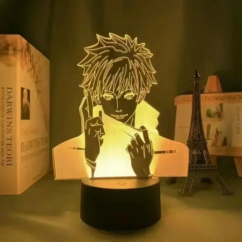 Gojo Satoru Jujutsu Kaisen Cool Acrylic Lamp Anime Toys Warm White LED Night Light Action Figures