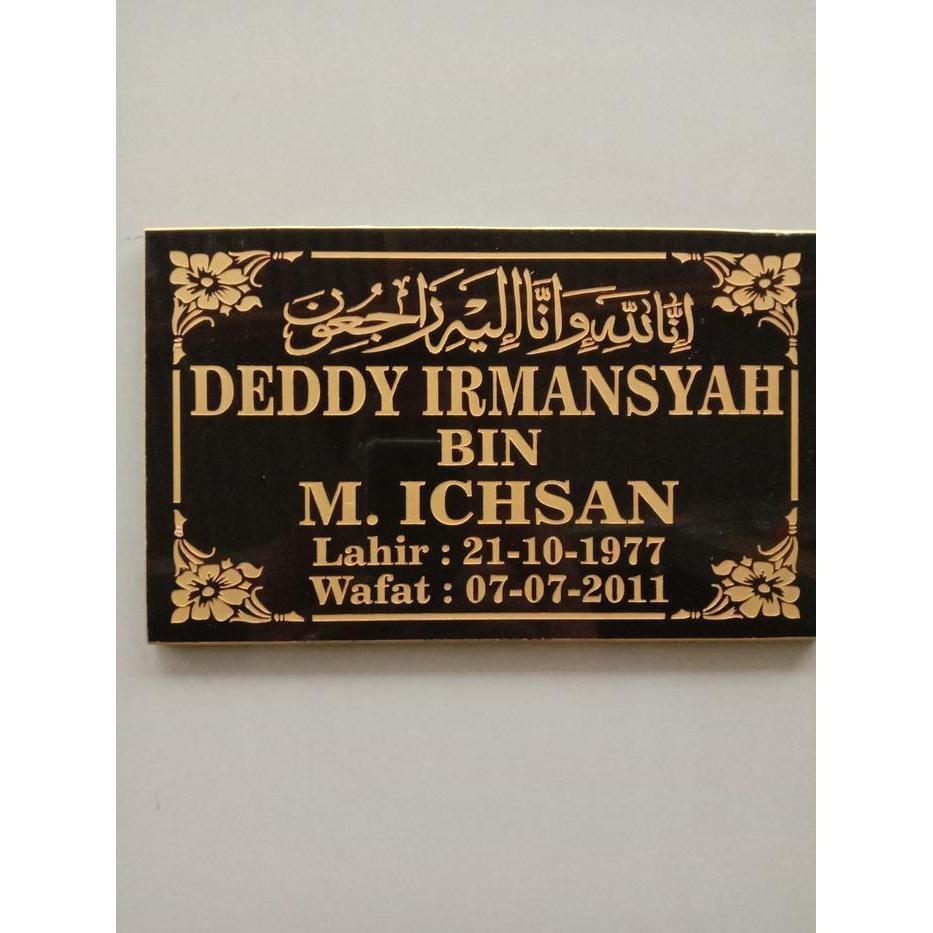 SALE  Batu nisan makam ukuran 15x20cm custom bantu nisan kuburan bahan keramik premium tahan lama
