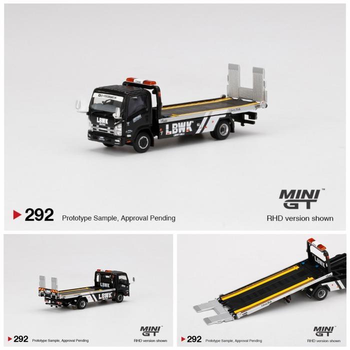 Minigt 292 Isuzu N-Series Vehicle Transporter Lbwk Black Mgt Mini Gt Terbaru 
