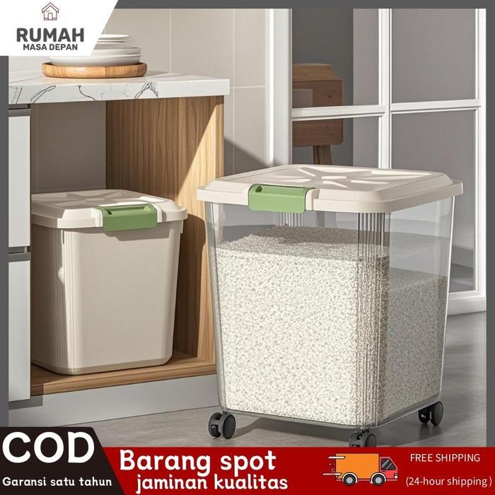 Promo Dispenser Beras Estetik Rice Box 25Kg Tempat Beras 5 Kg Aesthetic Tempat Beras Aesthetic