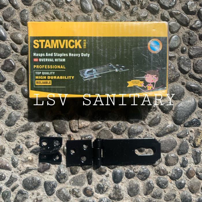 OVERVAL HITAM STAMVICK 4" OVERPAL STAMVICK CANTOLAN GEMBOK TEBAL