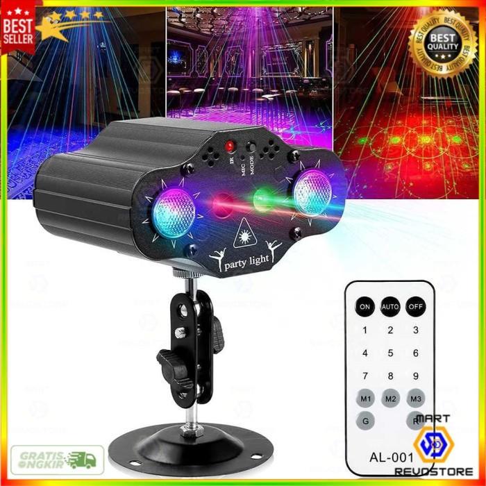 LAMPU SOROT LASER PANGGUNG PROJECTOR LED RGB DISCO PARTY LIGHTING