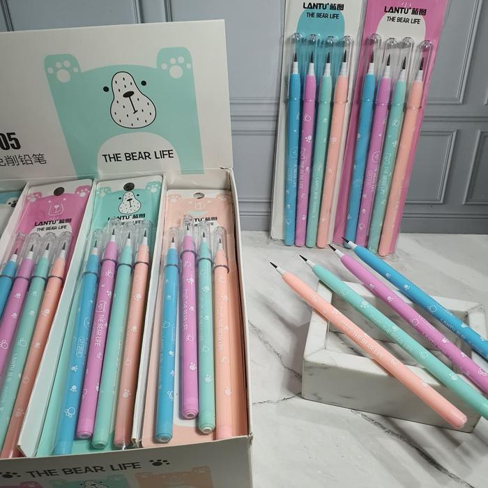 NEW pensil lantu susun bensia (1 set=4pc)/pensil susun/pensil bensia lucu