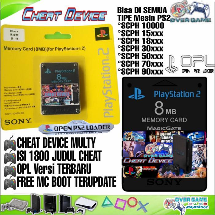 Memory Card Ps2 Cheat Device Multy 16Mb Terlaris