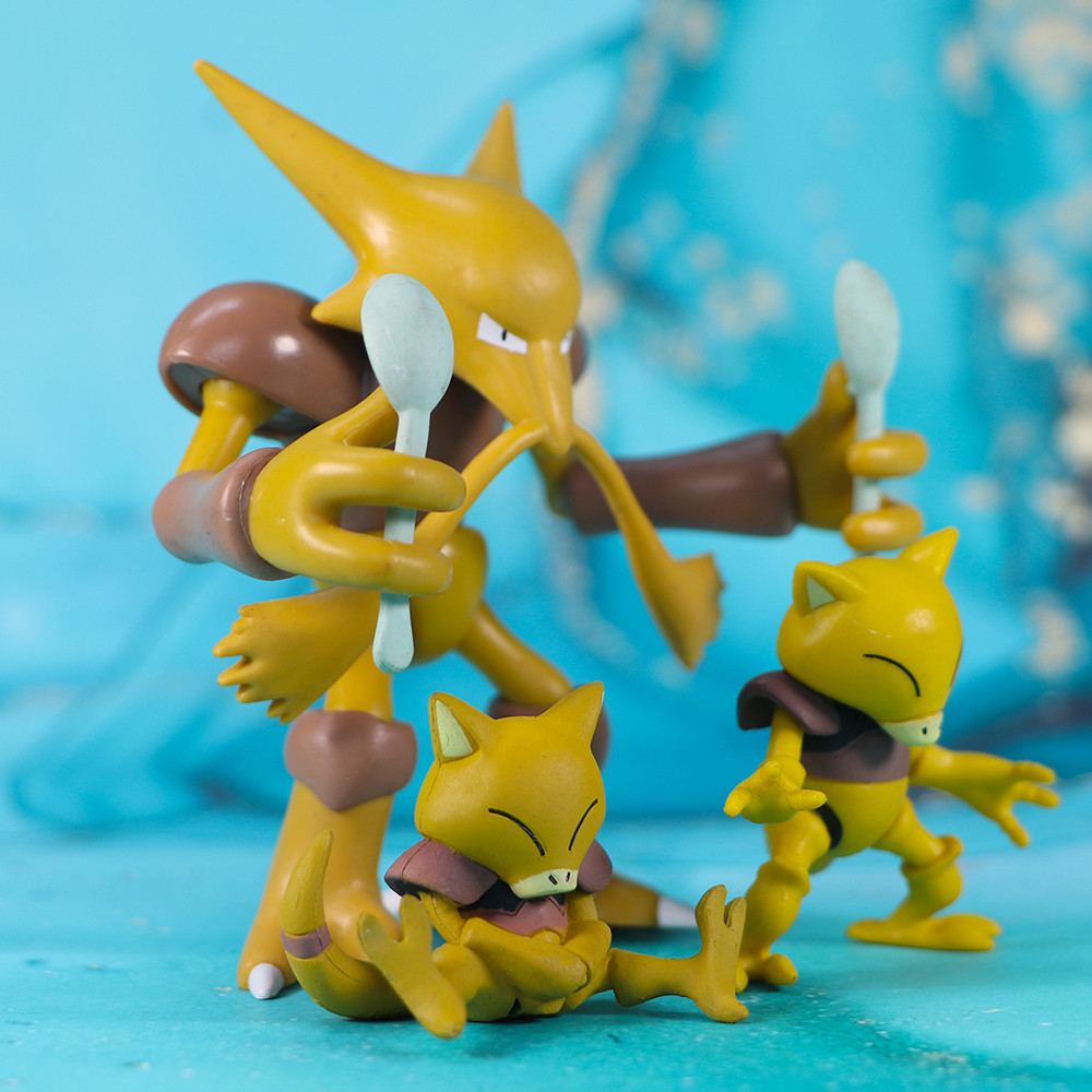 WCT Pokemon Abra Alakazam Figure Model Collection Toy For Fans Festival Gift Doll