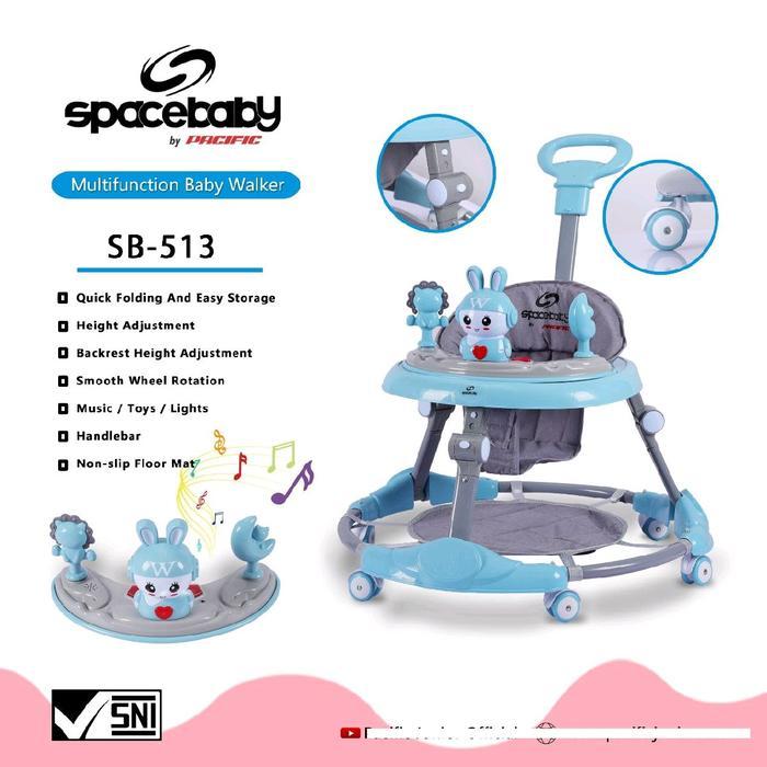 TERMURAH /ALAT BANTU BELAJAR JALAN BAYI/APOLO BAYI/BABY WALKER SPACEBABY SB-513 MAINAN EDUKASI &