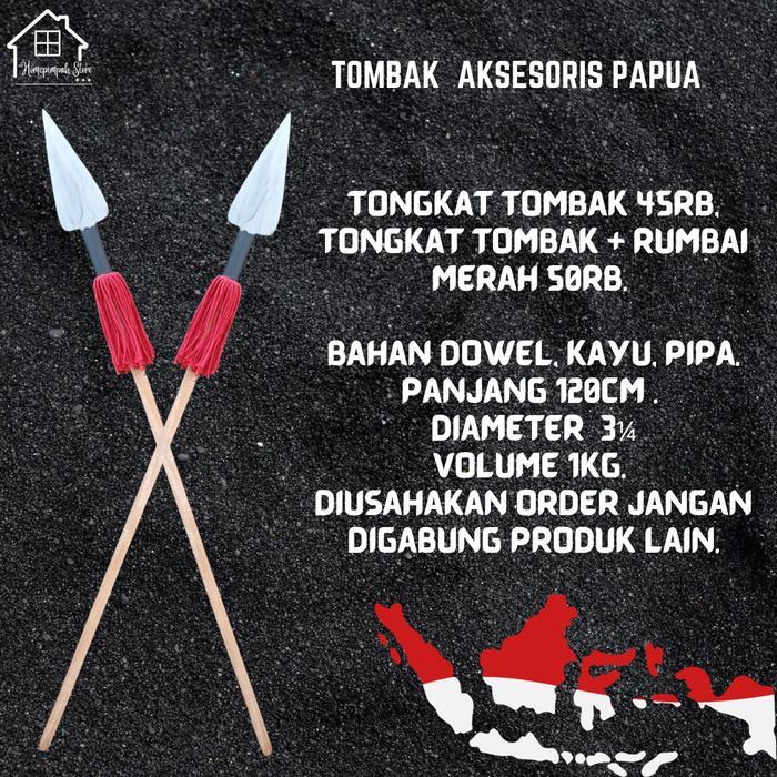 Atribut adat papua - aksesoris papua INCLUDE RUMBAI MERAH