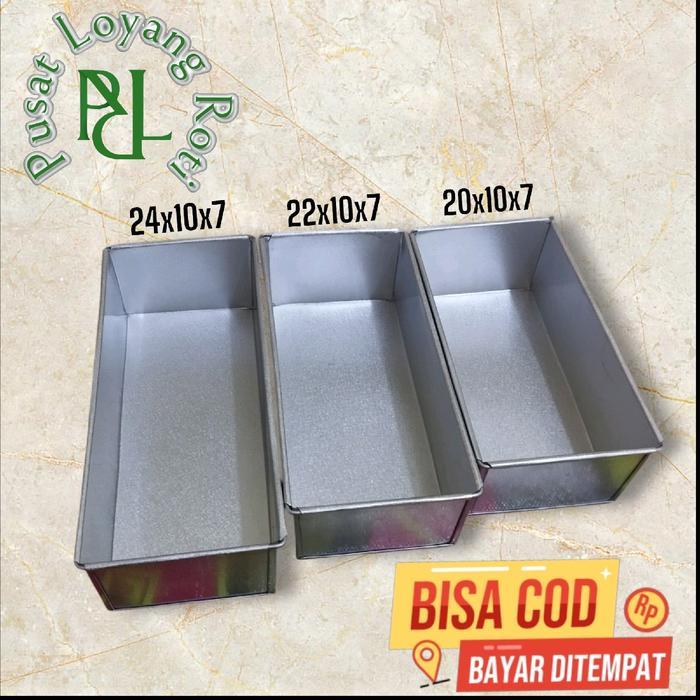 LOYANG BROWNIES PERSEGI PANJANG / LOYANG ROTI SOBEK / LOYANG ROTI TAWAR UK 20X10X7 22X10X7 24X10X7
